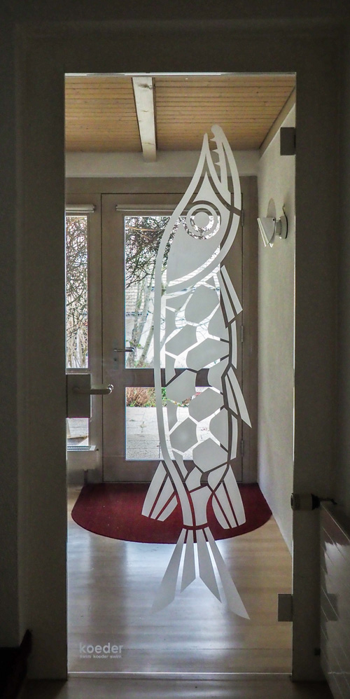 PIKE SWIMS DOOR, SANDBLASTED, VINGELZ